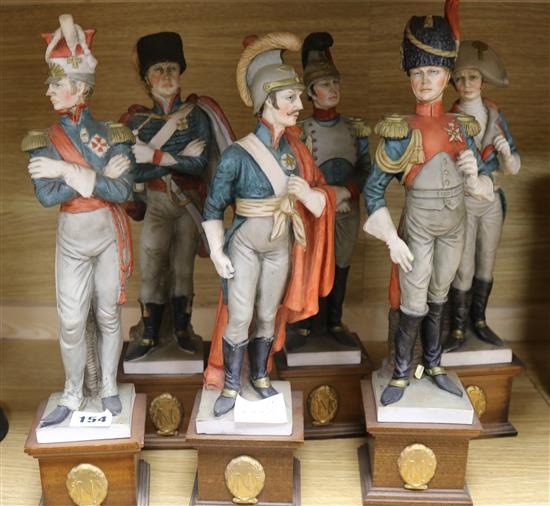 A set of six Italian painted moulded Napoleonic style soldiers